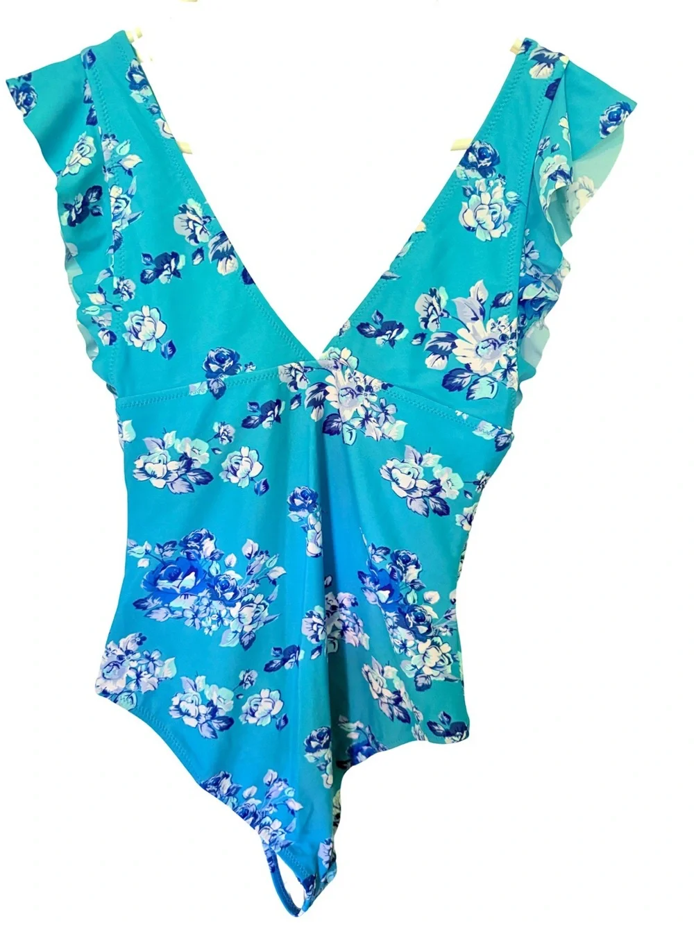 NWT Cupshe Blue Floral Swimsuit